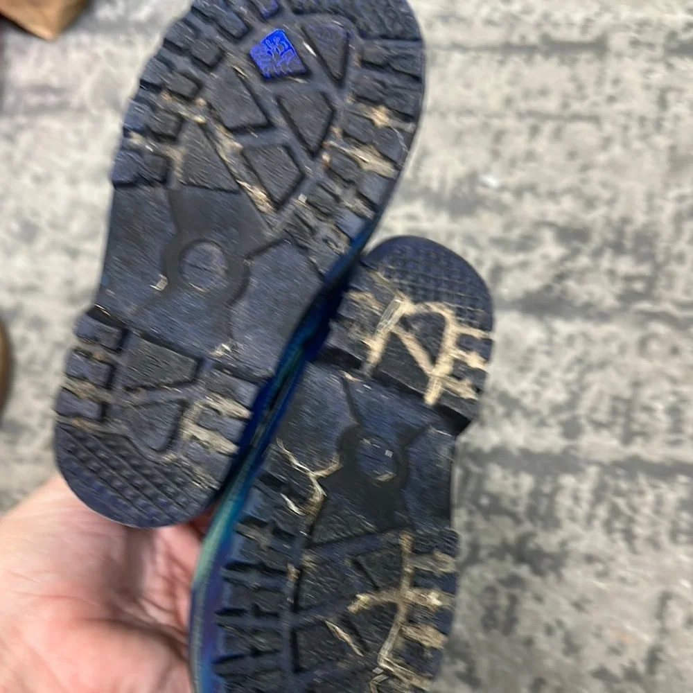 Kids Blue Camo Rain Boots